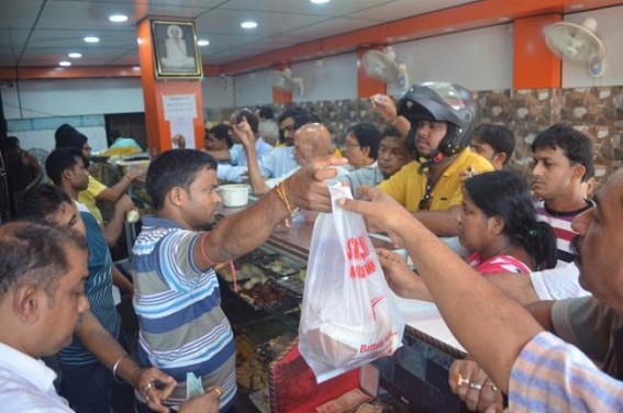 Sweet shops running busy on Bijoya Dasami